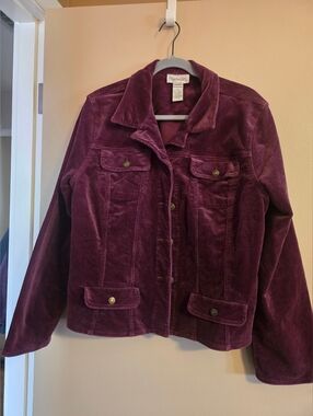 Chadwicks Women's Corduroy Jacket in Plum